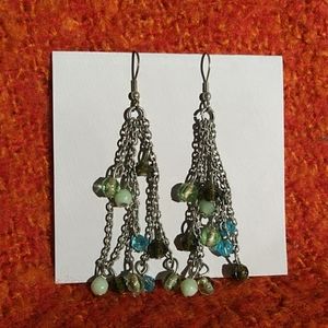 Boho-style Multi-colored Dangling Earrings